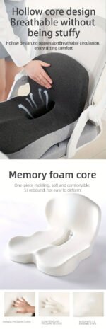 Memory Foam Cushion Interior Accessories Pillow Car Seat Waist Pillow Lumbar Support Office Pillow Chair Cushion - Image 14