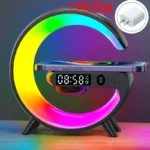 Wireless Charger Stand Pad RGB G Light Alarm Clock Speaker For iPhone 16 15 14 13 Samsung Xiaomi Mini Fast Charging Dock Station - Image 11