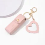 Makeup Pouch Keychain Lipstick Holder Lipstick Keychain Bag Leather Lipstick Bag For Travel Women Daily Use - Image 11