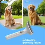 1pc Pet Hair Remover - Wide Arc-Bottom Brush, Easily Removes Loose Fur for Dogs & Cats - Image 2