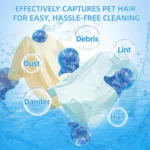 6 PCS Pet Hair Remover for Laundry – Effectively Removes Fur Lint & Dander – Reusable Eco-Friendly Laundry Pet Hair Catcher - Image 2