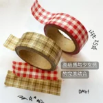 Korean Style Paper Tape Handbook Decoration Material Basic Checkered DIY Sticker - Image 17