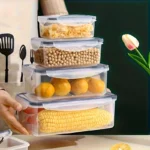 8-PC BPA-Free Airtight Food Containers with Locking Lids - Microwave/Freezer Safe PP Plastic Storage for Dry Goods/Fruit/Veggies - Image 9