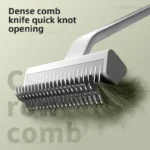 POPO Pet Hair Remover Comb Dog Hair Grooming Care Comb for Long Hair Pet  Hairs Cleaning Comb Float Hair Removal Slicker Brush - Image 4