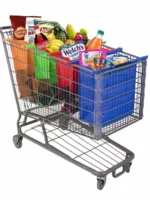 4Pcs/set Foldable Cart Trolley Supermarket Shopping Storage Bags Reusable Eco-Friendly Grocery Shop Handbag Nonwovens Tote Bag - Image 9