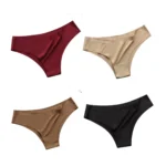4PCS/Set Seamless Brazilian Panties Women's Sexy Lingerie Cool Ice Silk Low Waist Briefs Soft Solid Ultra-thin Bikini Underwear - Image 9
