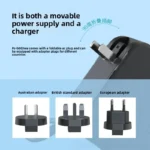 2025 New 10000Mah Multifunctional Magnetic Wireless Power Bank 22.5W Fast Charging AC Wall Plug-in 5-in-1 Mobile Power Supply - Image 3
