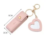 Makeup Pouch Keychain Lipstick Holder Lipstick Keychain Bag Leather Lipstick Bag For Travel Women Daily Use - Image 19