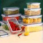 8-PC BPA-Free Airtight Food Containers with Locking Lids - Microwave/Freezer Safe PP Plastic Storage for Dry Goods/Fruit/Veggies - Image 8
