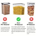 Kitchen 7pcs Food Containers Set BPA Free Plastic Airtight Storage Box With 10stickers and Pen - Image 6