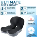 Memory Foam Cushion Interior Accessories Pillow Car Seat Waist Pillow Lumbar Support Office Pillow Chair Cushion - Image 4