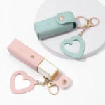 Makeup Pouch Keychain Lipstick Holder Lipstick Keychain Bag Leather Lipstick Bag For Travel Women Daily Use - Image 4