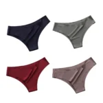 4PCS/Set Seamless Brazilian Panties Women's Sexy Lingerie Cool Ice Silk Low Waist Briefs Soft Solid Ultra-thin Bikini Underwear - Image 17