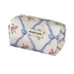 Cute Bow Flower Quilting Makeup Bag Women Zipper Cosmetic Organizer Female Cloth Handbag Portable Toiletry Case For Girls - Image 19
