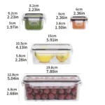 8-PC BPA-Free Airtight Food Containers with Locking Lids - Microwave/Freezer Safe PP Plastic Storage for Dry Goods/Fruit/Veggies - Image 3