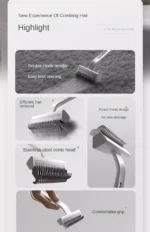 POPO Pet Hair Remover Comb Dog Hair Grooming Care Comb for Long Hair Pet  Hairs Cleaning Comb Float Hair Removal Slicker Brush - Image 10