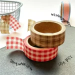 Korean Style Paper Tape Handbook Decoration Material Basic Checkered DIY Sticker - Image 19