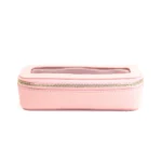 Customized name PU leather transparent makeup brush makeup bag portable storage bag daily necessities storage accessory - Image 10