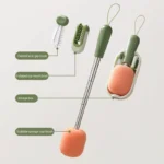 Bottle Cleaning Brush Long Handle Bottle Brush 3 In 1 Multifunctional Sponge Bottle Brush With Bottle Gap Cleaner Brush - Image 3