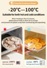 Break Point Cling Film Clear PE Disposable Microwavable Large Roll Food Wrap Keep Food Fresh For Kitchen Refrigerator 30cmx100m - Image 14