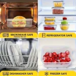 8-PC BPA-Free Airtight Food Containers with Locking Lids - Microwave/Freezer Safe PP Plastic Storage for Dry Goods/Fruit/Veggies - Image 11