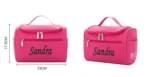 Waterproof Embroidered Name Makeup Bag Personalized Large Capacity Trendy Beauty Organizer Perfect Gift for Her Daily Travel Use - Image 17