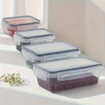 8-PC BPA-Free Airtight Food Containers with Locking Lids - Microwave/Freezer Safe PP Plastic Storage for Dry Goods/Fruit/Veggies - Image 2