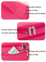 Waterproof Embroidered Name Makeup Bag Personalized Large Capacity Trendy Beauty Organizer Perfect Gift for Her Daily Travel Use - Image 21