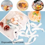 Elastic Food Covers, Disposable Plastic Bowl Lids for Fruit Vegetable Storage Freshness Seal Wraps Shoe Cover Shower Headgear - Image 10
