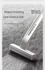 POPO Pet Hair Remover Comb Dog Hair Grooming Care Comb for Long Hair Pet  Hairs Cleaning Comb Float Hair Removal Slicker Brush - Image 12