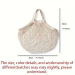 1Pc Portable Reusable Grocery Shopping Bag Mesh Mesh Bag Foldableable Grocery Bag Fruit and Vegetable Bag - Image 6