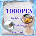 Elastic Food Covers, Disposable Plastic Bowl Lids for Fruit Vegetable Storage Freshness Seal Wraps Shoe Cover Shower Headgear