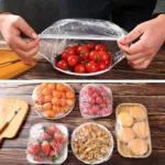 Transparent Elastic Cling Film Cover Fruits Foods Hair Covers Barthroom Kitchen PE Lids Storages Freshness Seal Wraps Disposable - Image 2