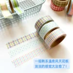 Korean Style Paper Tape Handbook Decoration Material Basic Checkered DIY Sticker - Image 16