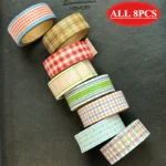 Korean Style Paper Tape Handbook Decoration Material Basic Checkered DIY Sticker - Image 10