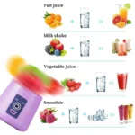 380ml Portable Blender USB Rechargeable 6 Blades Mini Juicer Cup, Personal Fruit Mixer for Milkshake Smoothie Travel - Image 4