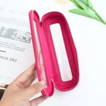 Customized name PU leather transparent makeup brush makeup bag portable storage bag daily necessities storage accessory - Image 17