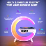 Wireless Charger Stand Pad RGB G Light Alarm Clock Speaker For iPhone 16 15 14 13 Samsung Xiaomi Mini Fast Charging Dock Station - Image 18