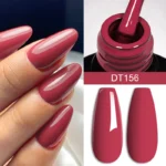MEET ACROSS 7ml Wine Red Gel Nail Polish Long-Lasting French Style Gel Nail Supplies For Manicure DIY Design Nail Art Varnish - Image 8