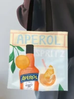 1 Pc APEROL SPRITZ Beverage shopping bag grocery store storage bag for travel shopping storage - Image 7