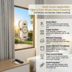 DIVEDEER Home intelligent cleaning robot with automatic water spraying function, anti drop magnetic glass cleaning machine - Image 3
