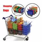 4Pcs/set Foldable Cart Trolley Supermarket Shopping Storage Bags Reusable Eco-Friendly Grocery Shop Handbag Nonwovens Tote Bag - Image 12