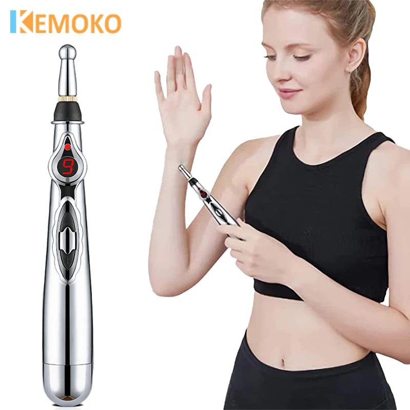 Se0244554a4c746c5b20573333801f5d7l.webp Electric Laser Pen Acupuncture Point Massage Therapy Pain Relief Electronic Meridian Energy Pen Body Head Back Neck Leg Massager - Image 1