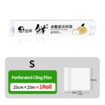 Break Point Cling Film Clear PE Disposable Microwavable Large Roll Food Wrap Keep Food Fresh For Kitchen Refrigerator 30cmx100m - Image 8