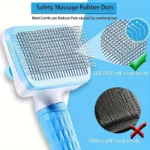 Pet Hair Remover Brush - Effective Shedding Control Gentle Deshedding Comb for Dogs Cats Long Hair Grooming Daily Use & Bathing - Image 5
