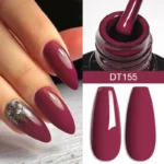 MEET ACROSS 7ml Wine Red Gel Nail Polish Long-Lasting French Style Gel Nail Supplies For Manicure DIY Design Nail Art Varnish - Image 10
