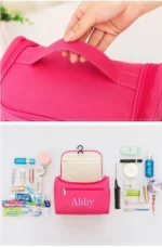 Waterproof Embroidered Name Makeup Bag Personalized Large Capacity Trendy Beauty Organizer Perfect Gift for Her Daily Travel Use - Image 19