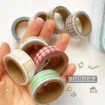 Korean Style Paper Tape Handbook Decoration Material Basic Checkered DIY Sticker - Image 3