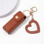 Makeup Pouch Keychain Lipstick Holder Lipstick Keychain Bag Leather Lipstick Bag For Travel Women Daily Use - Image 9